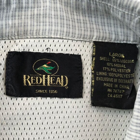 RedHead Men's Fishing Shirt Large Short Sleeve Caped and Vented Plaid Button Up - Picture 3 of 13